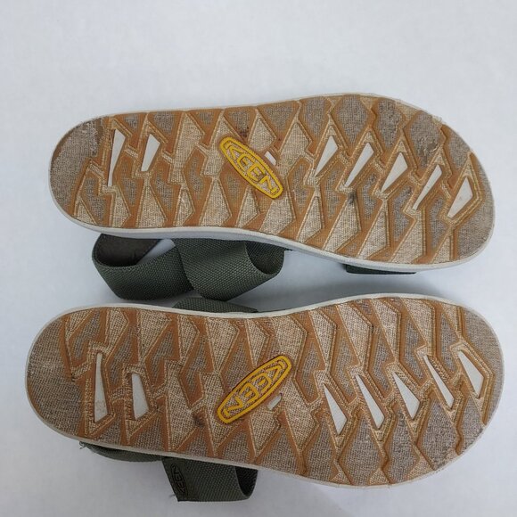 KEEN Elle Backstrap Sandal Women's 7.5 Green Gray Platform Wedge Stretch Straps - Picture 9 of 13